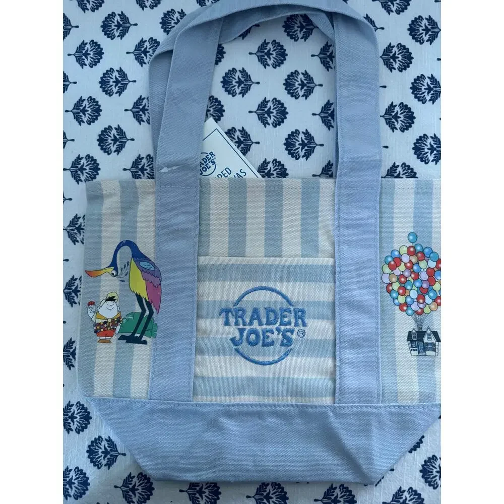 Disney UP Carl Ellie Double Sided Custom Made Trader Joes Mini Tote